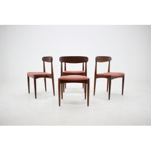 Ensemble de 4 chaises vintage en teck par Johannes Andersen années 1960
