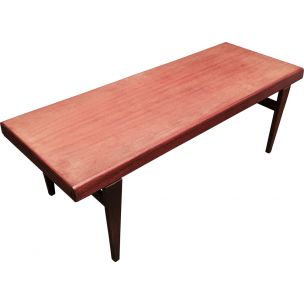 Vintage coffee table in teak by Johannes Andersen Scandinavian 1950 