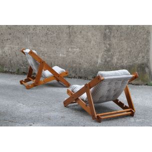 Pair of Kontiki armchairs by Gillis Lundgren for Ikea,1974