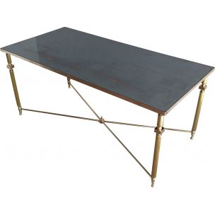 Vintage brass coffee table, France 1940