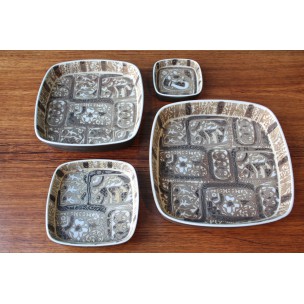 Set of 4 ceramic plates, Nils THORSSON - 1960s