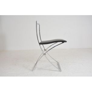 4 chaises à repas vintage pliantes par Marcello Cunéo modèle Luisa,1970