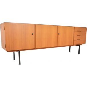 Scandinavian vintage sideboard in wood and metal 1960