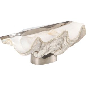 Vintage bowl in giant clam shell by Gabrielle Crespi, 1950