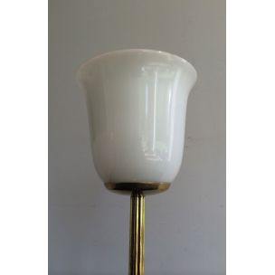 Vintage brass and opaline lamp, 1960