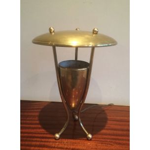 vintage table lamp in brass,1950 