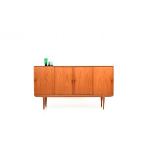 Vintage sideboard model 19 in teak by Gunni Omann for Omann Jun Mobelfabrik Denmark 1960s