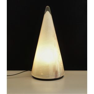 Lámpara cónica de cristal de Murano vintage de Italian Modern, 1980
