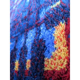 Vintage german multicoloured carpet in wool 1970