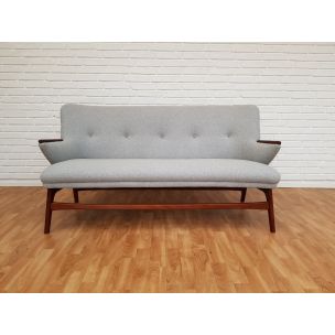 Vintage danish lounge set in teakwood and wool 1960s