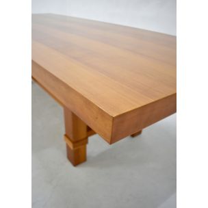 Table vintage Taliesin pour Cassina en bois de merisier 1980