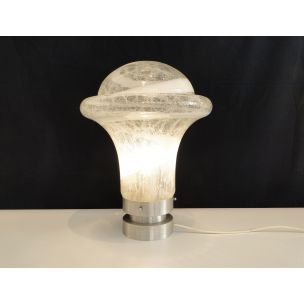 Lampe vintage champignon en verre de Murano 1970