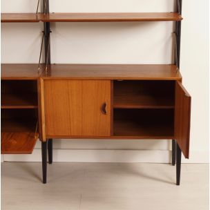 Vintage Wall Unit in teak by Louis van Teeffelen for Wébé, 1960s