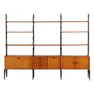 Vintage Wall Unit in teak by Louis van Teeffelen for Wébé, 1960s