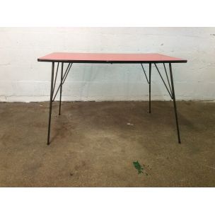 Vintage dining table industrial by Rudolf Wolf for Elsrijk 1950s