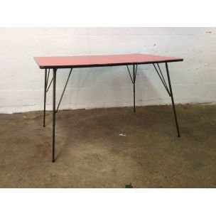 Vintage dining table industrial by Rudolf Wolf for Elsrijk 1950s