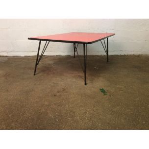 Vintage dining table industrial by Rudolf Wolf for Elsrijk 1950s