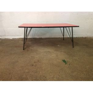 Vintage dining table industrial by Rudolf Wolf for Elsrijk 1950s