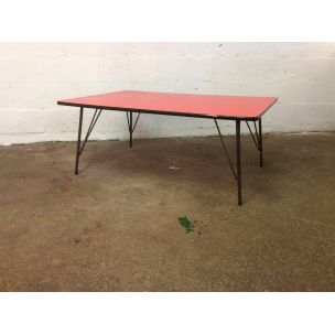 Vintage dining table industrial by Rudolf Wolf for Elsrijk 1950s