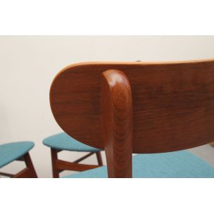 Set of 4 vintage dining chairs in teak Denmark 1960s