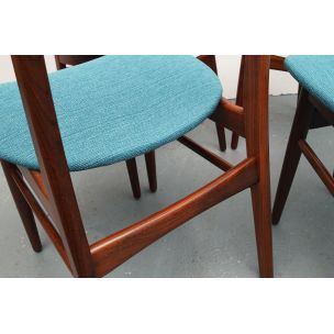 Set of 4 vintage dining chairs in teak Denmark 1960s