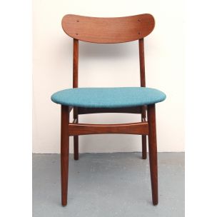 Set of 4 vintage dining chairs in teak Denmark 1960s