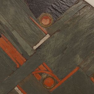 Mesa de centro vintage en piedra natural y hierro de Paul Kingma, 1978