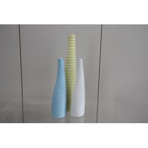 Set of 3 vintage Reptile ceramic vases for Gustavsberg, 1950