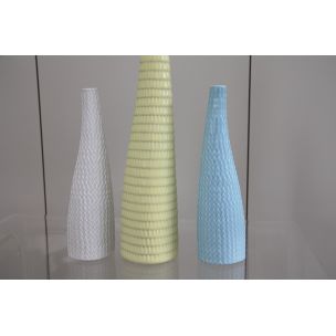 Set of 3 vintage Reptile ceramic vases for Gustavsberg, 1950
