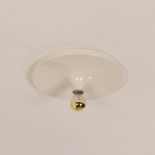 Vintage german ceiling or wall lamp for Cosack in white aluminium 1970