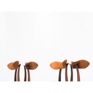 Ensemble vintage de 4 chaises Modèle Kastrup en teck par Louis van Teeffelen
