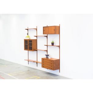 Vintage teak wall unit shelves by Rud Thygesen & Johnny Sørensen for Hansen & Guldborg 
