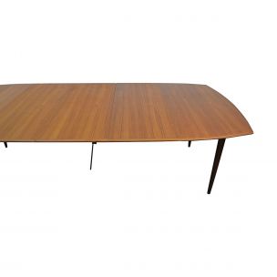 Vintage teak extendable dinner table by Arne Hovmand Olsen for Mogens Kold 