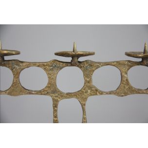 Vintage brutalist bronze candelabra