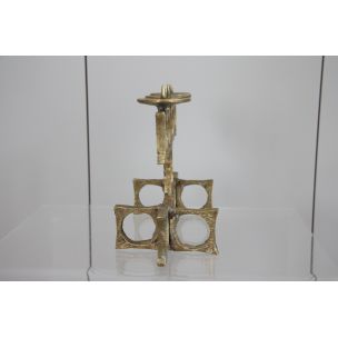 Vintage brutalist bronze candelabra