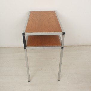 Ash and metal vintage side table - 1970s