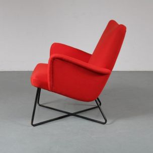 Vintage Grete Jalk red lounge chair