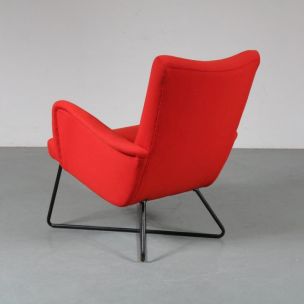 Vintage Grete Jalk red lounge chair