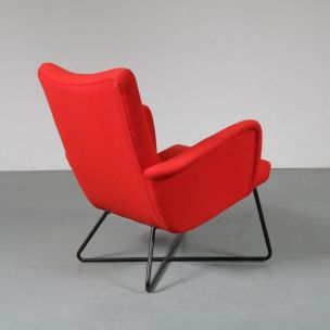 Vintage Grete Jalk red lounge chair