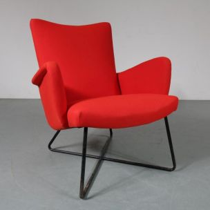 Vintage Grete Jalk red lounge chair