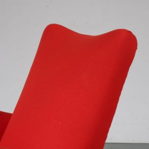 Vintage Grete Jalk red lounge chair