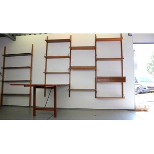 Vintage Danish Modern teak wall unit by Poul Cadovius for Cado