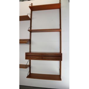 Vintage Danish Modern teak wall unit by Poul Cadovius for Cado