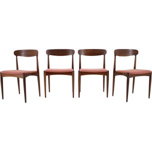 Set of 4 vintage dining chairs in teak by Johannes Andersen 1960s