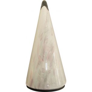 Lámpara cónica de cristal de Murano vintage de Italian Modern, 1980