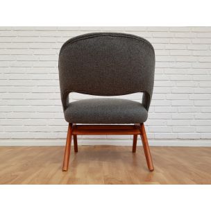 Fauteuil vintage scandinave en laine