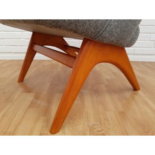 Fauteuil vintage scandinave en laine