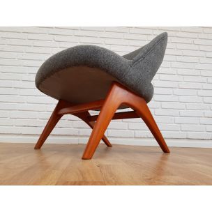 Vintage Scandinavian armchair in wool