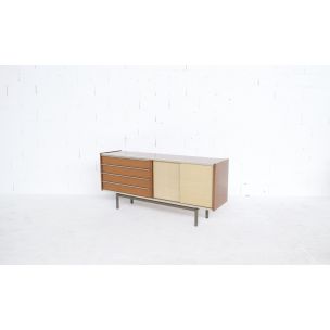 Vintage sideboard for EFA in mahogany and aluminium 1960