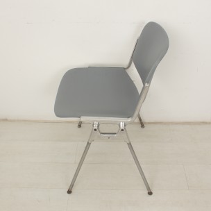 Pair of grey Castelli chairs, Giancarlo PIRETTI - 1970s